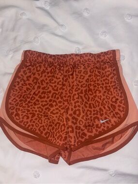 Nike Women’s Orange Leopard Print Running Shorts